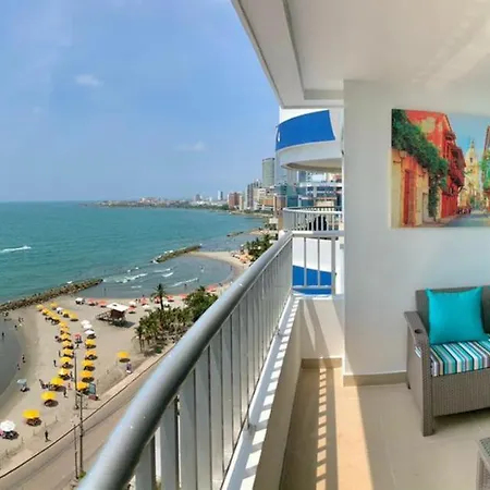 2p1-al2 Apartamento De 2 Alcobas Frente Al Mar Con Aire Acondicionado Y Wifi Cartagena