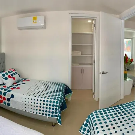2p1-al2 Apartamento De 2 Alcobas Frente Al Mar Con Aire Acondicionado Y Wifi Apartamento